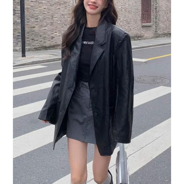 オーバーサイズレザーブレザー[品番：UZ000011728]｜Bifrost