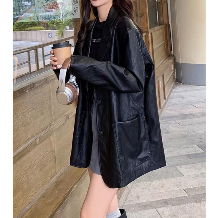 オーバーサイズレザーブレザー[品番：UZ000011728]｜Bifrost