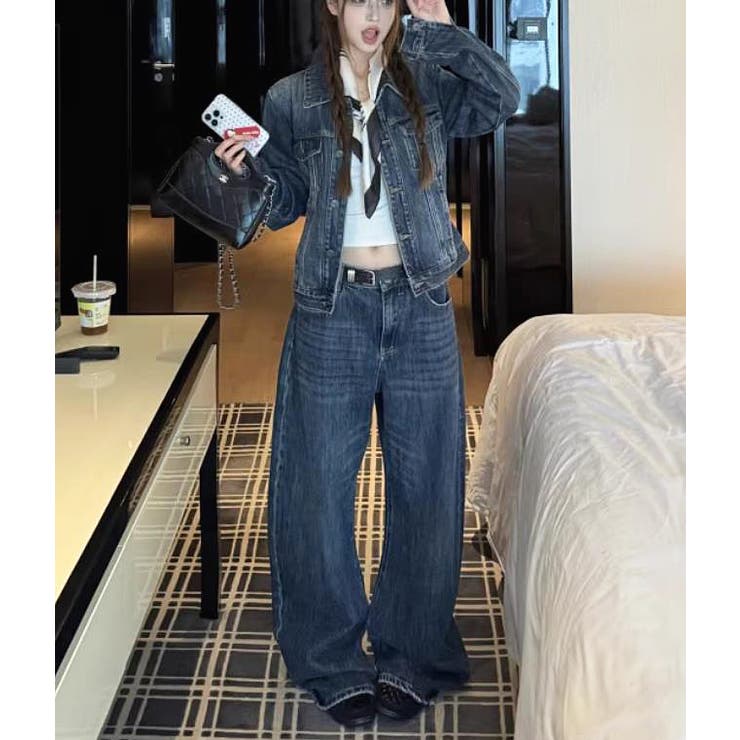 デニムセットアップ 【韓国ファッション】[品番：UZ000011633