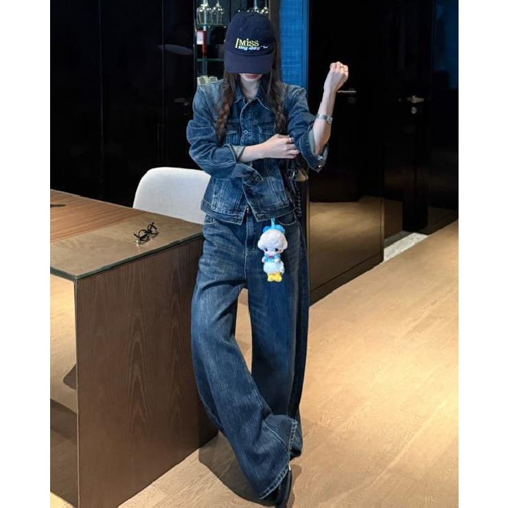 楽天市場】セットアップ デニム（カラーブルー）（レディース