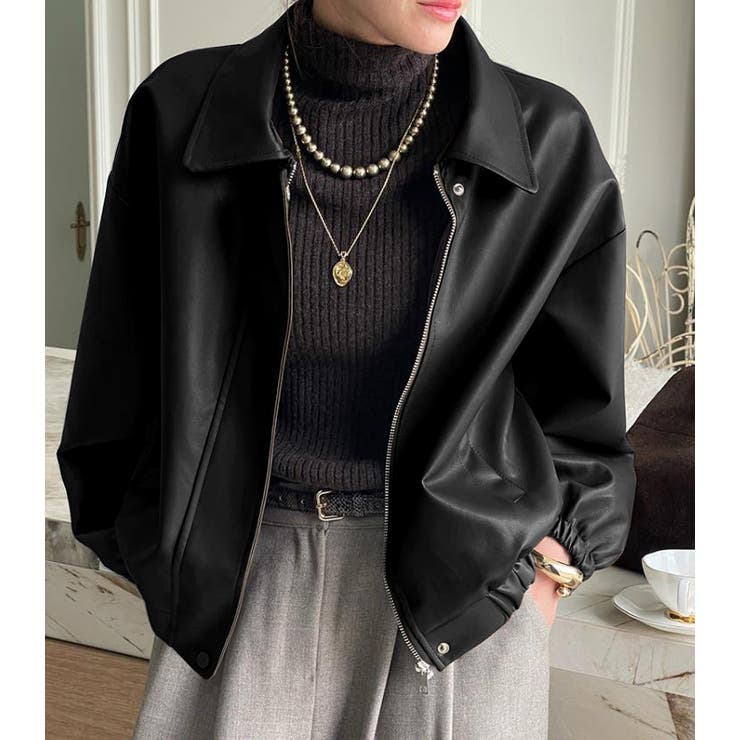 ブラック | ライダースジャケット【韓国ファッション】 | Bifrost