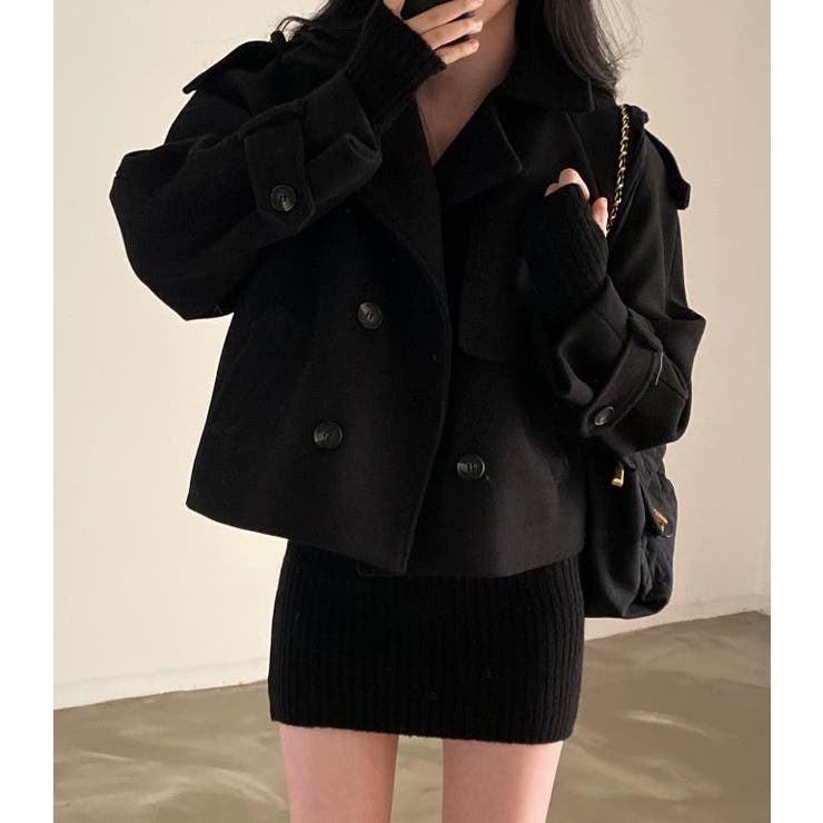 ブラック | ショートコート【韓国ファッション】 | Bifrost