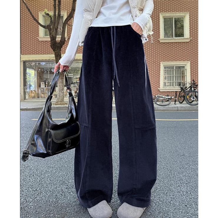 コーデュロイワイドパンツ ウエストダーツ付き | Bifrost | 詳細画像1 