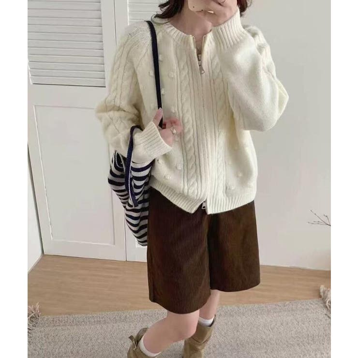 ケーブルニットフルジップカーディガン | Bifrost | 詳細画像1 