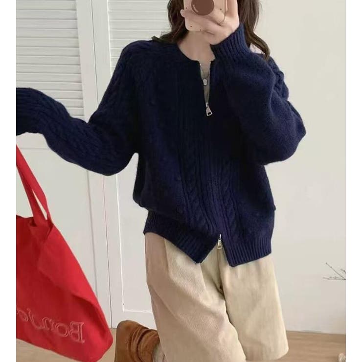 ケーブルニットフルジップカーディガン | Bifrost | 詳細画像4 