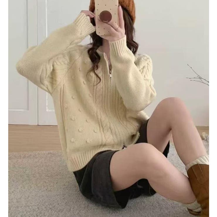 ケーブルニットフルジップカーディガン | Bifrost | 詳細画像5 