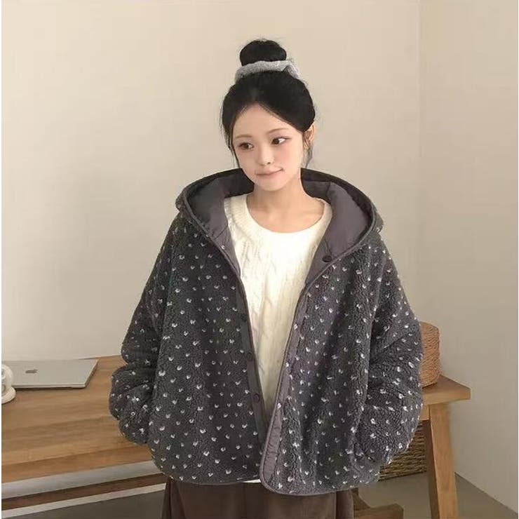 ポイント柄フリースパーカー ハーフジップ | Bifrost | 詳細画像14 