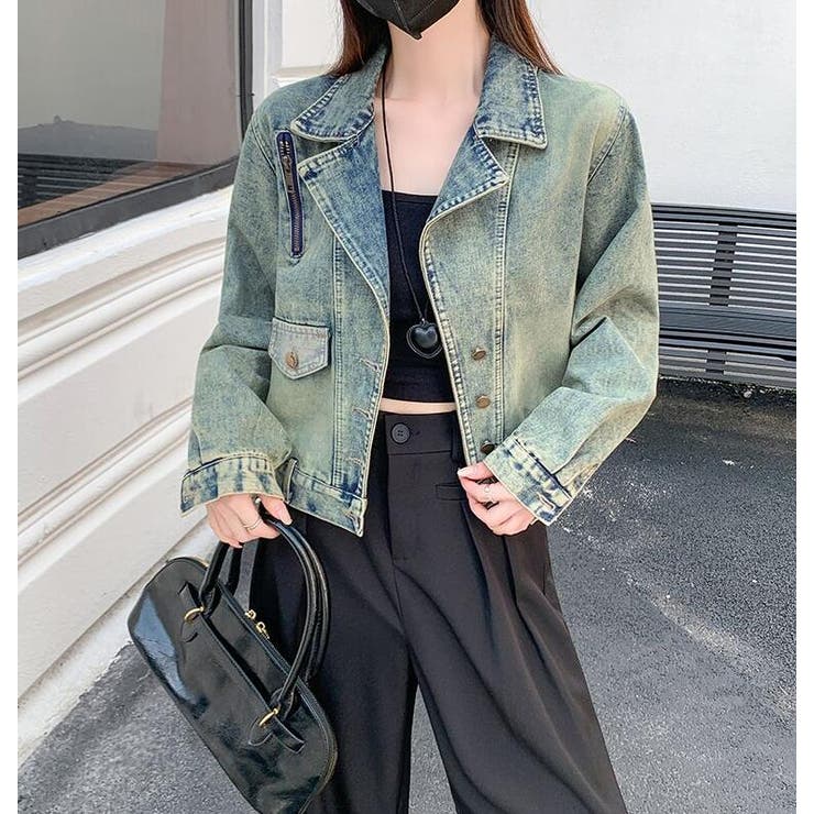 ショート丈で可愛らしい！デニムブルゾン | Bifrost | 詳細画像1 