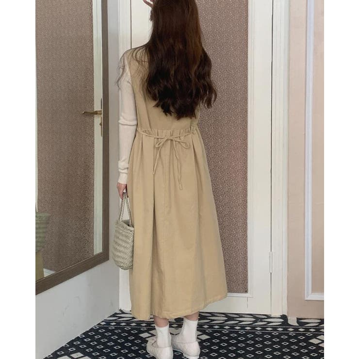 ボタンアクセントのキュートなノースリーブワンピース | Bifrost | 詳細画像4 