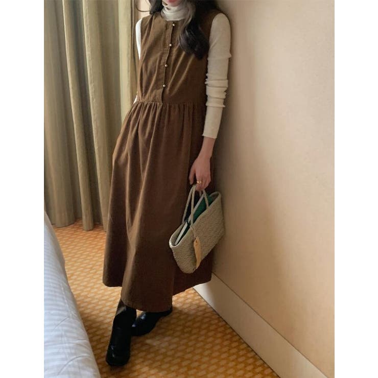 ボタンアクセントのキュートなノースリーブワンピース | Bifrost | 詳細画像6 