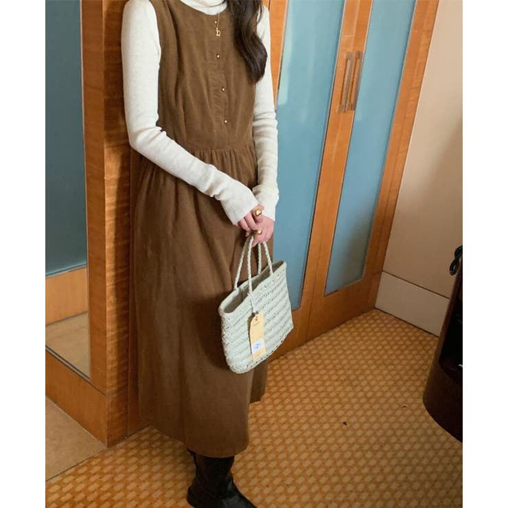 ボタンアクセントのキュートなノースリーブワンピース | Bifrost | 詳細画像7 