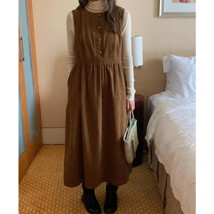 ボタンアクセントのキュートなノースリーブワンピース | Bifrost | 詳細画像9 