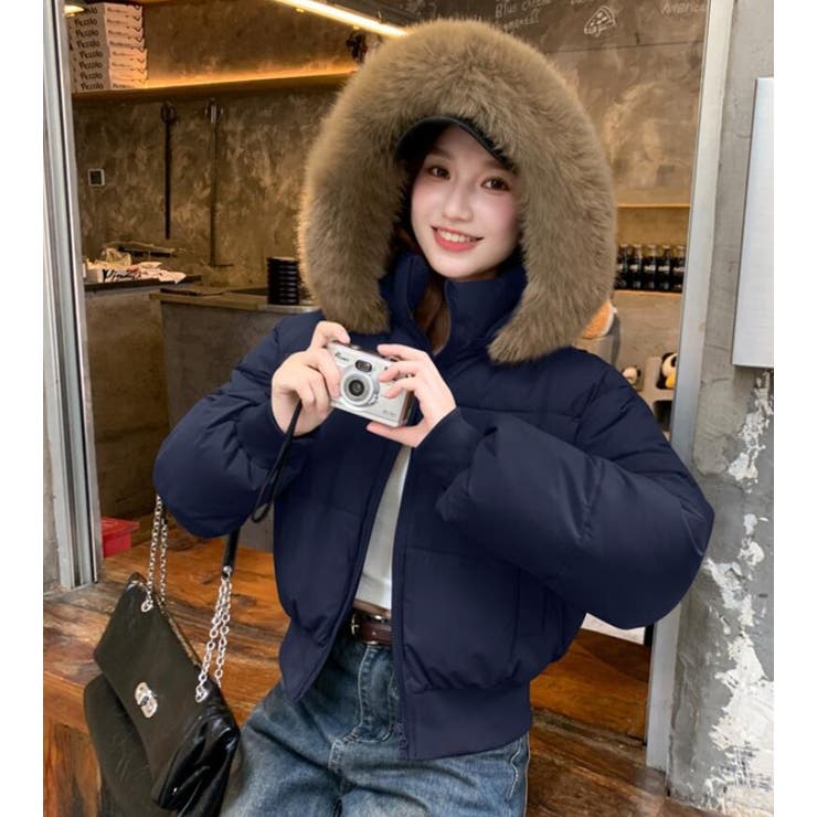 ファーアクセントショートダウンジャケット[品番：UZ000011848