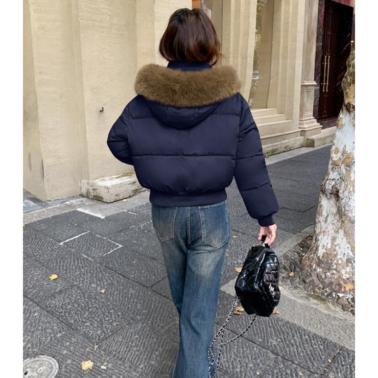 ファーアクセントショートダウンジャケット[品番：UZ000011848