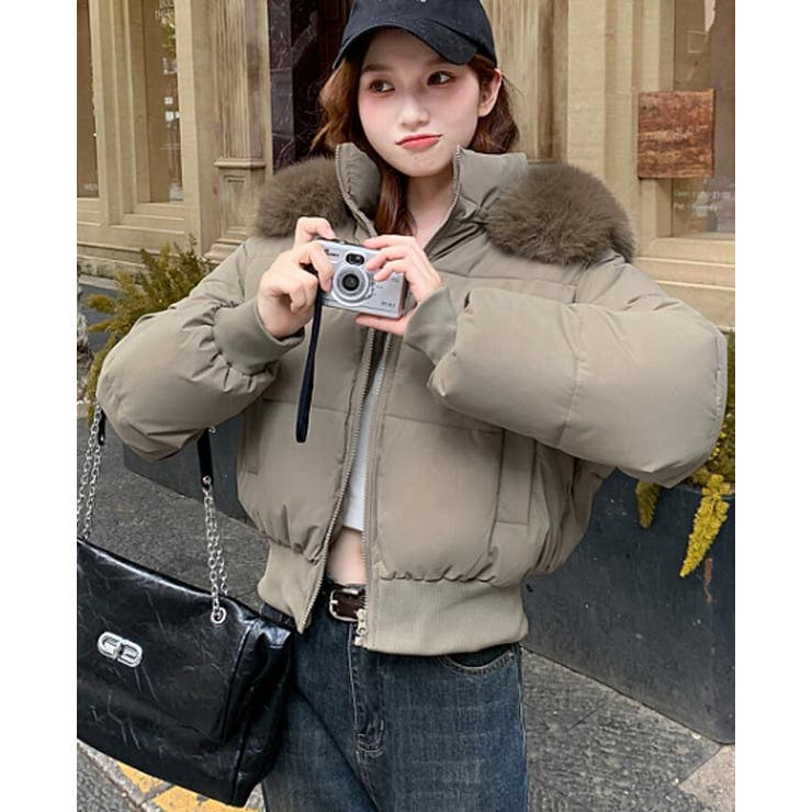 ファーアクセントショートダウンジャケット[品番：UZ000011848
