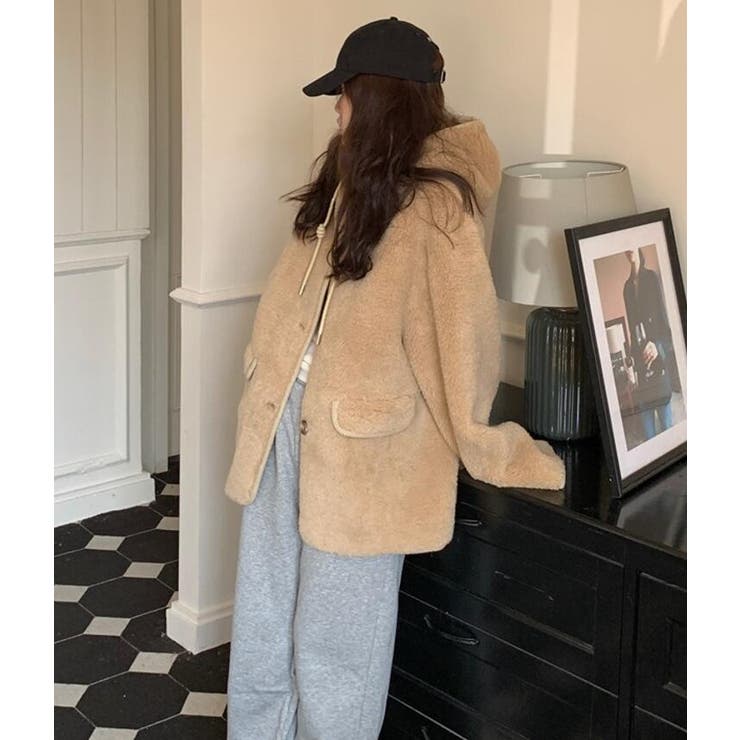 ハイネック紐締め＆ふわふわボアジャケット | Bifrost | 詳細画像5 