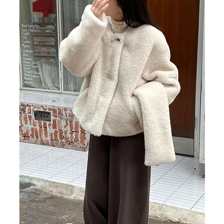 スカーフ付き&ふわふわボアジャケット | Bifrost | 詳細画像1 