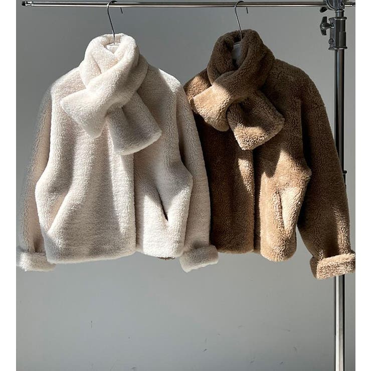 スカーフ付き&ふわふわボアジャケット | Bifrost | 詳細画像14 