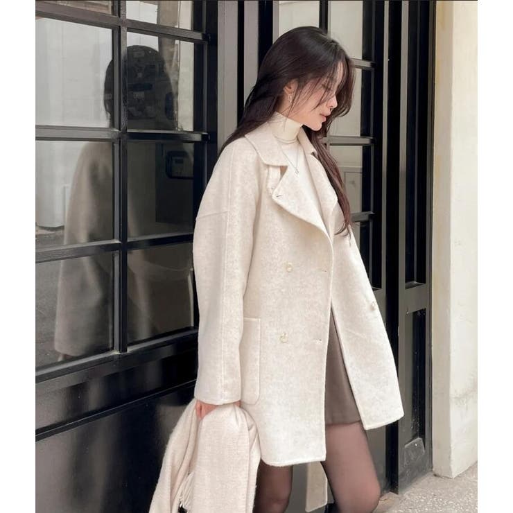 ダブルブレストデザインの上品なオーバーサイズコート | Bifrost | 詳細画像4 