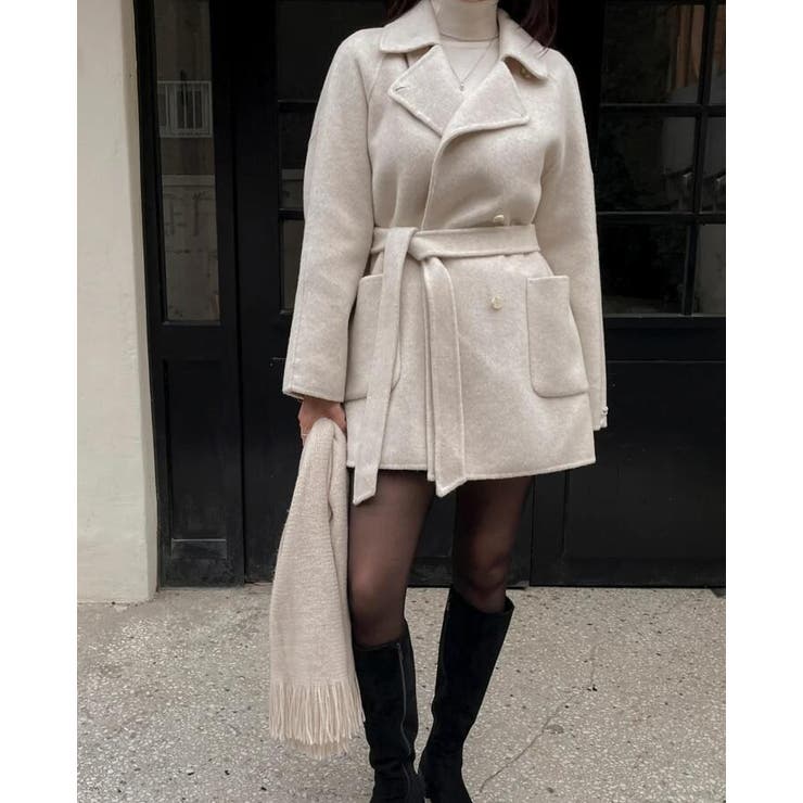 ダブルブレストデザインの上品なオーバーサイズコート | Bifrost | 詳細画像6 