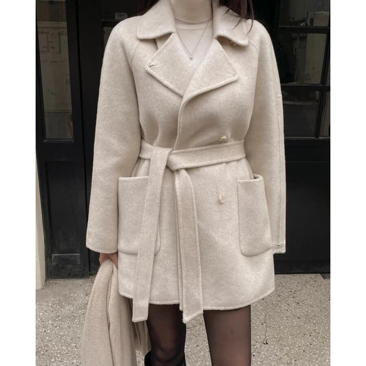 ダブルブレストデザインの上品なオーバーサイズコート | Bifrost | 詳細画像7 