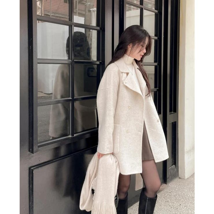 ダブルブレストデザインの上品なオーバーサイズコート | Bifrost | 詳細画像10 