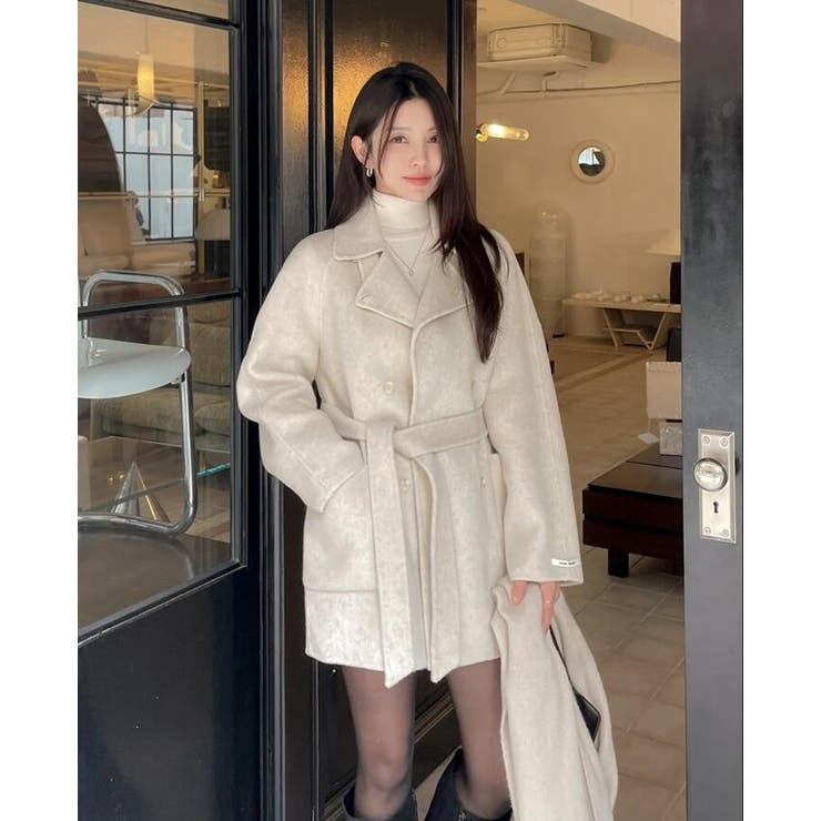 ダブルブレストデザインの上品なオーバーサイズコート | Bifrost | 詳細画像12 