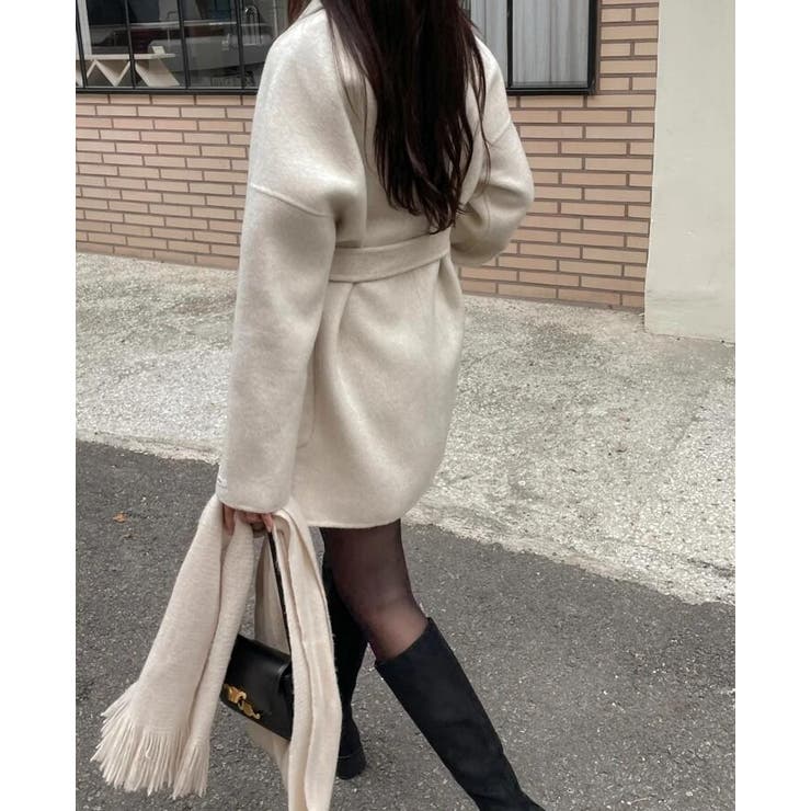 ダブルブレストデザインの上品なオーバーサイズコート | Bifrost | 詳細画像13 