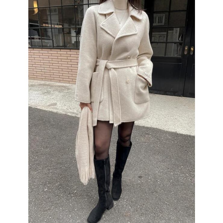 ダブルブレストデザインの上品なオーバーサイズコート | Bifrost | 詳細画像14 