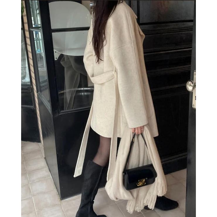 ダブルブレストデザインの上品なオーバーサイズコート | Bifrost | 詳細画像17 