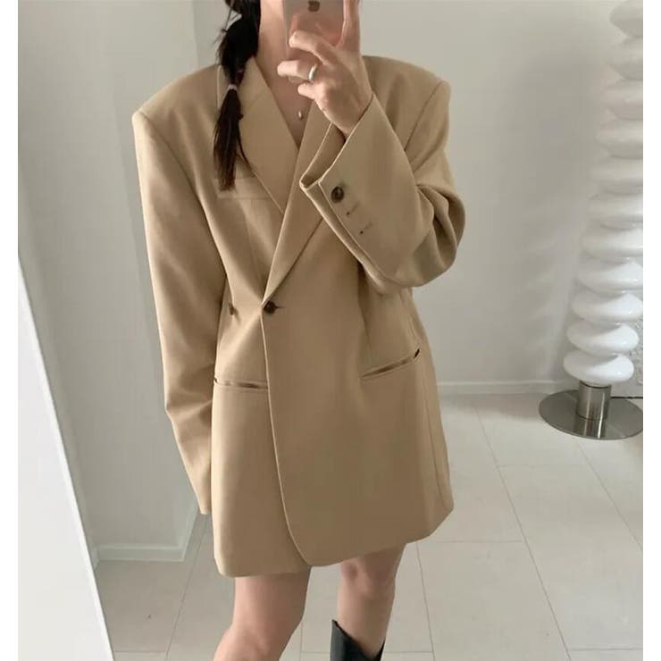 アンパディールデザインのダブルブレストロングショルダーブレザー | Bifrost | 詳細画像1 