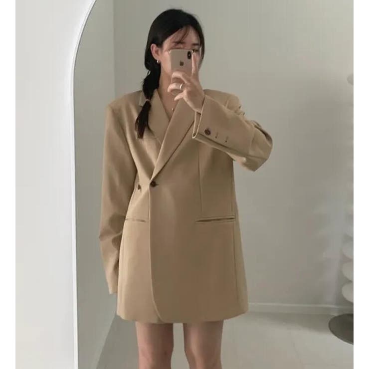 アンパディールデザインのダブルブレストロングショルダーブレザー | Bifrost | 詳細画像6 