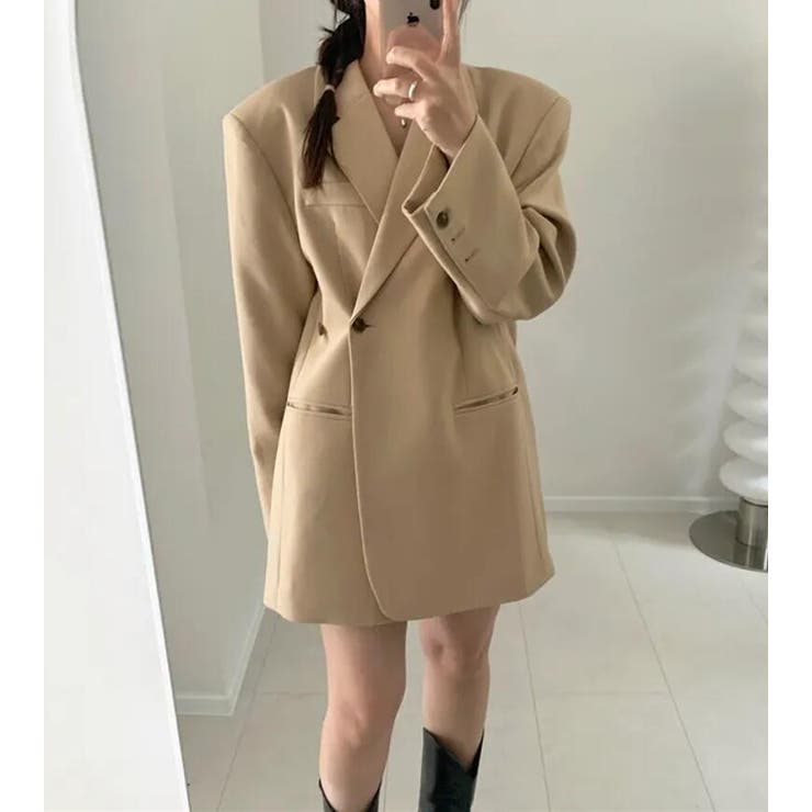 アンパディールデザインのダブルブレストロングショルダーブレザー | Bifrost | 詳細画像7 