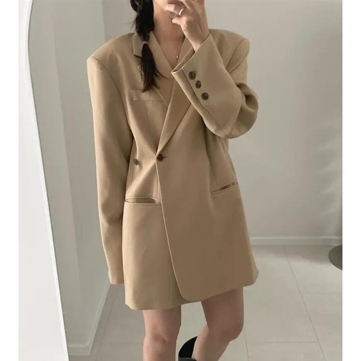 アンパディールデザインのダブルブレストロングショルダーブレザー | Bifrost | 詳細画像9 