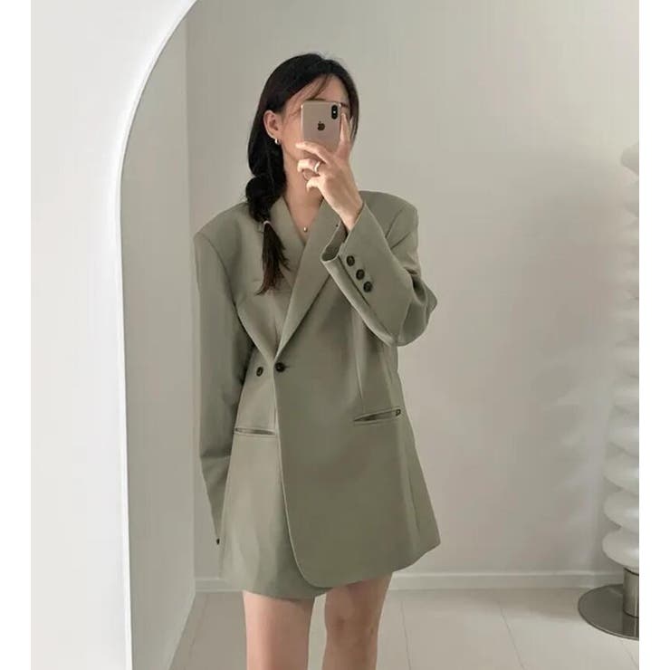 アンパディールデザインのダブルブレストロングショルダーブレザー | Bifrost | 詳細画像11 