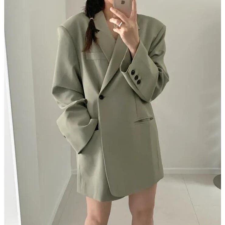 アンパディールデザインのダブルブレストロングショルダーブレザー | Bifrost | 詳細画像12 