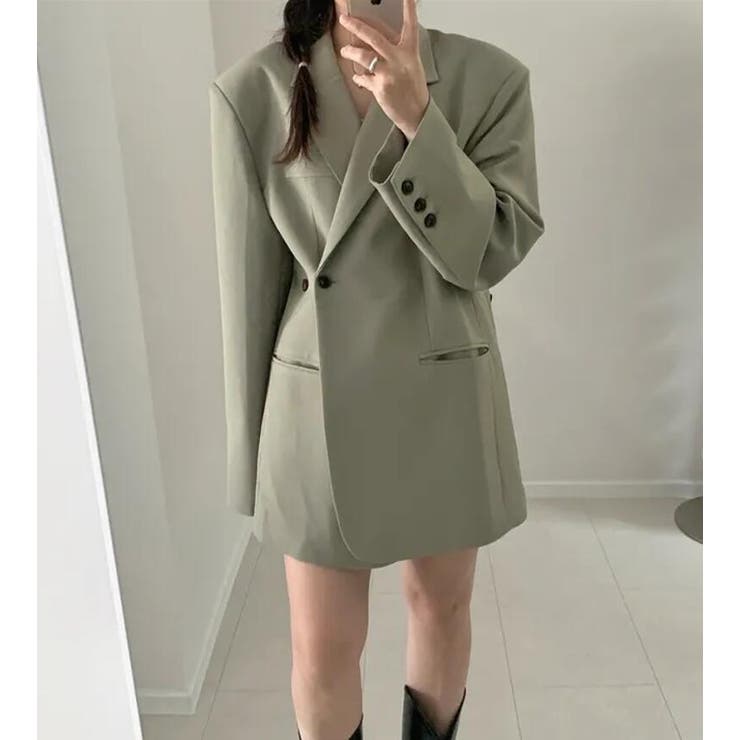 アンパディールデザインのダブルブレストロングショルダーブレザー | Bifrost | 詳細画像13 