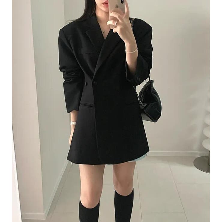 アンパディールデザインのダブルブレストロングショルダーブレザー | Bifrost | 詳細画像16 