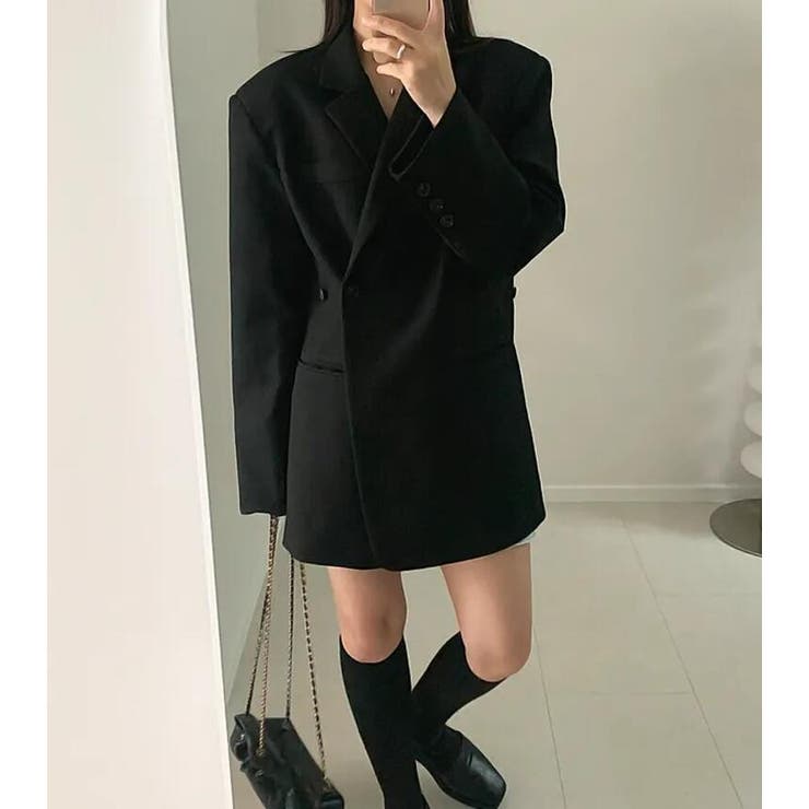 アンパディールデザインのダブルブレストロングショルダーブレザー | Bifrost | 詳細画像18 