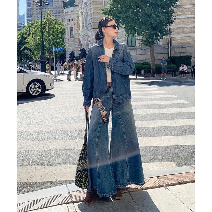 オーバーサイズデニムジャケット & スーパーワイドデニムパンツ