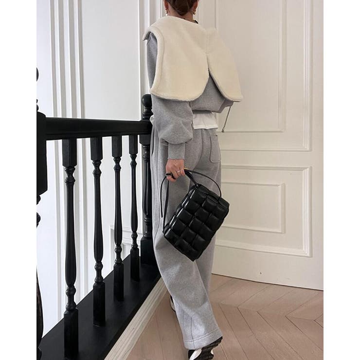 パーカートップス × ワイドパンツ スウェットセット フード付きコーディネート | Bifrost | 詳細画像9 