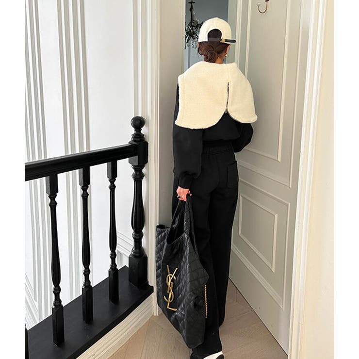 パーカートップス × ワイドパンツ スウェットセット フード付きコーディネート | Bifrost | 詳細画像16 