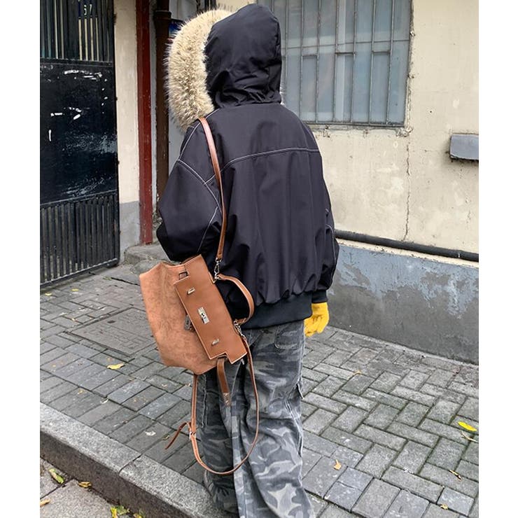 ファーフード付き フリース内張りミリタリージャケット ダウン風アウター | Bifrost | 詳細画像8 