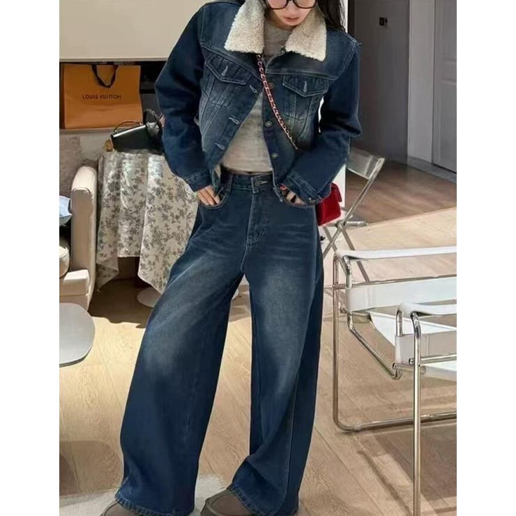 シープスキンカラー襟 デニムジャケット × | Bifrost | 詳細画像2 