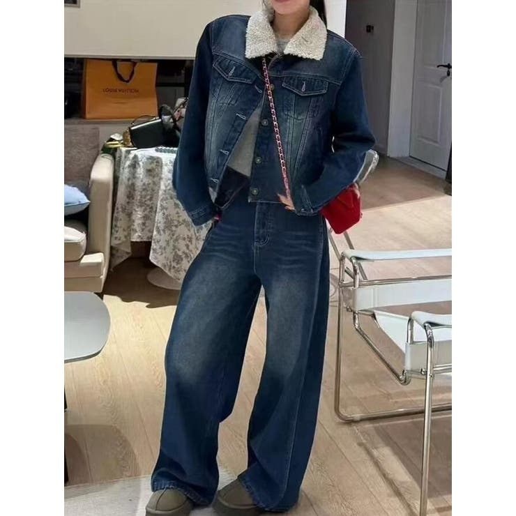 シープスキンカラー襟 デニムジャケット × | Bifrost | 詳細画像5 