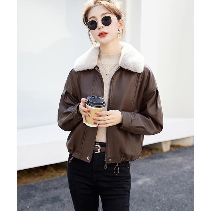 ファーカラーデザインレザージャケット | Bifrost | 詳細画像7 