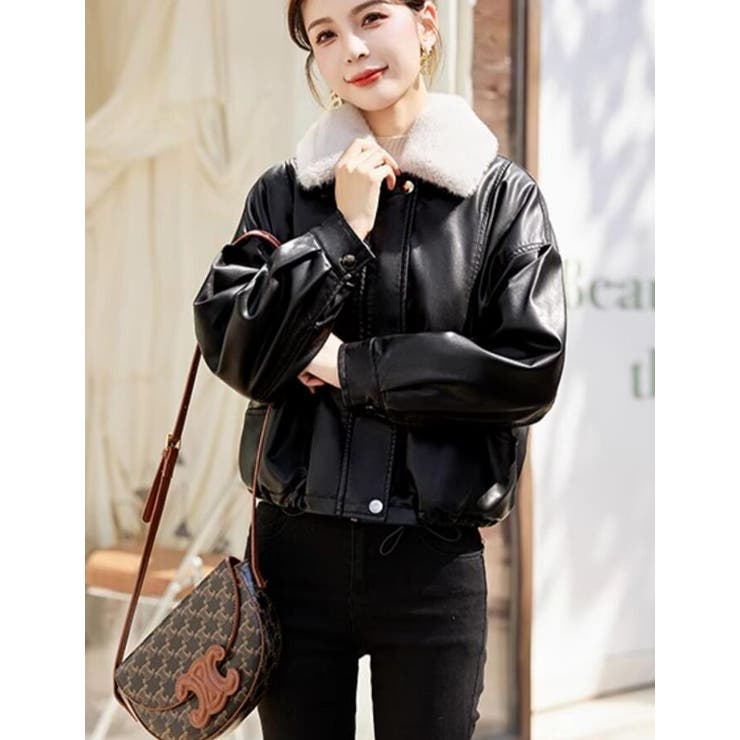 ファーカラーデザインレザージャケット | Bifrost | 詳細画像8 