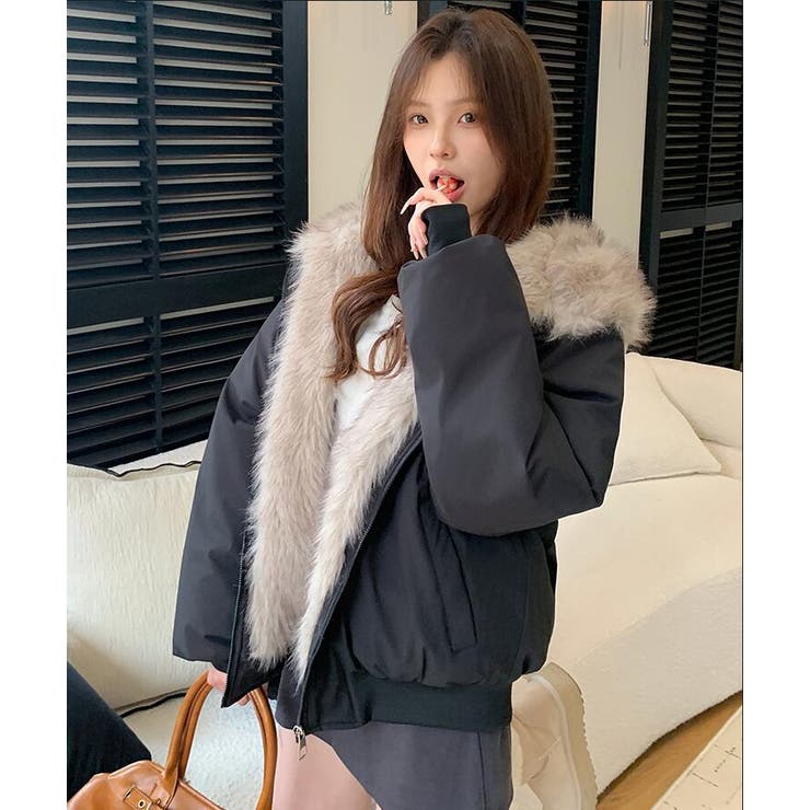 キャットイヤーフード付きファーライニングアウター | Bifrost | 詳細画像5 