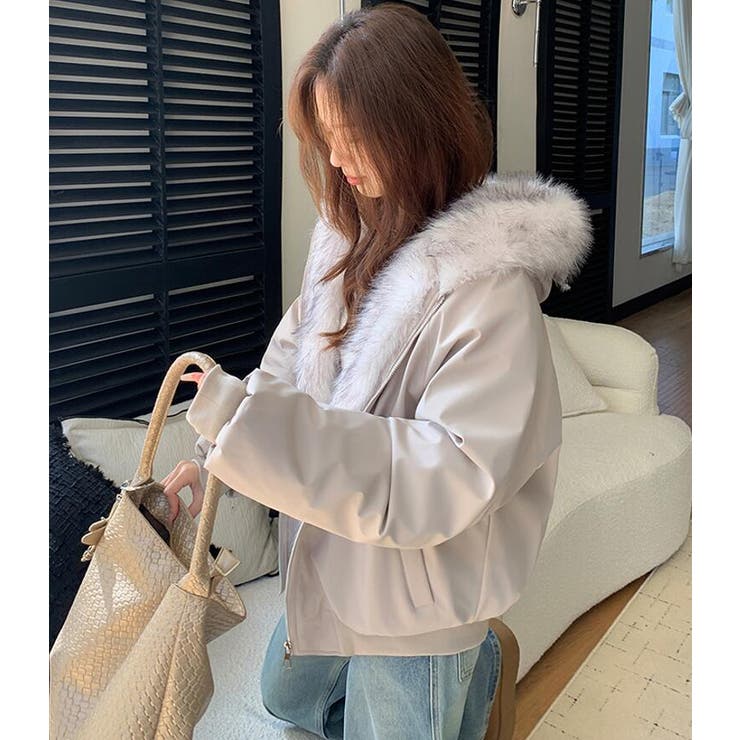 キャットイヤーフード付きファーライニングアウター | Bifrost | 詳細画像7 