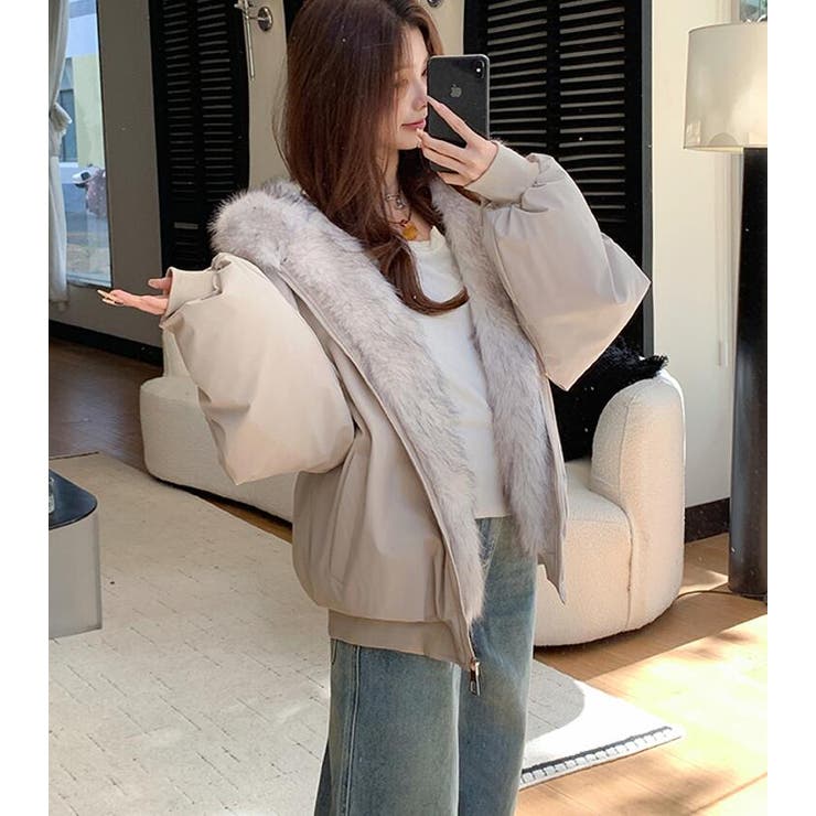 キャットイヤーフード付きファーライニングアウター | Bifrost | 詳細画像8 